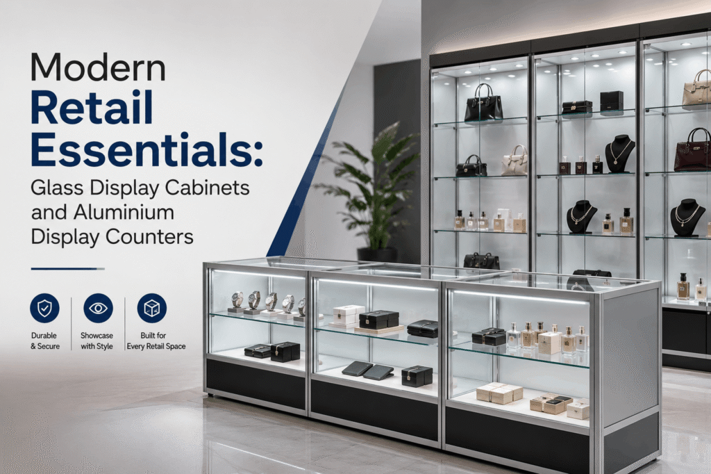 Modern Retail Essentials: Glass Display Cabinets and Aluminium Display Counters