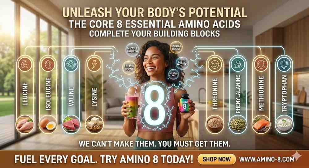 8 Essential Amino Acids: Benefits, Functions, and Importance for Muscle Health
