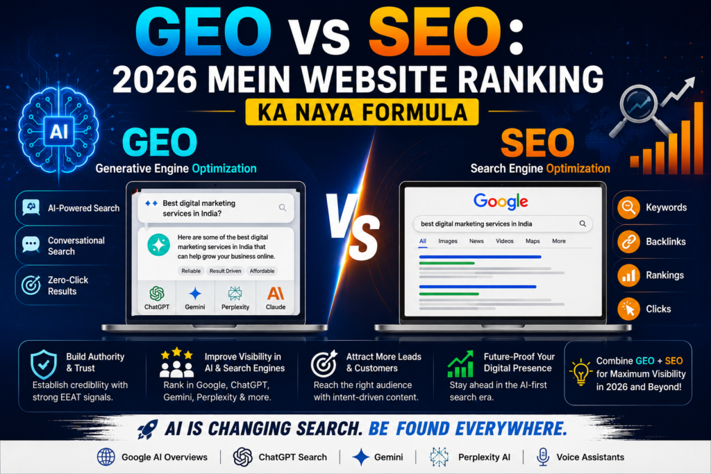 SEO vs GEO: Website Ranking Ka Future Kya Hai?