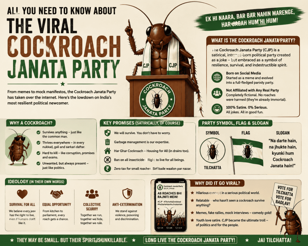 All You Need to Know About The Viral Cockroach Janata Party