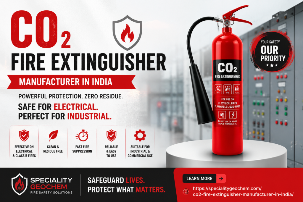 CO2 Fire Extinguisher Manufacturer in India: The Smart Choice for Electrical Fire Safety