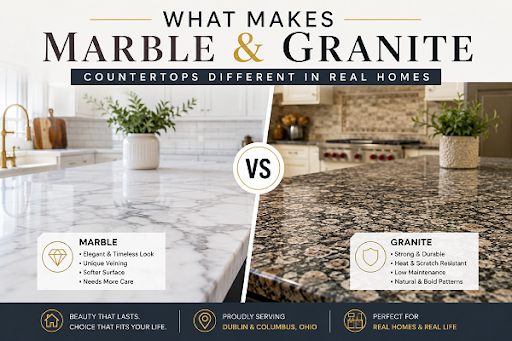 What Makes Marble and Granite Countertops Different in Real Homes