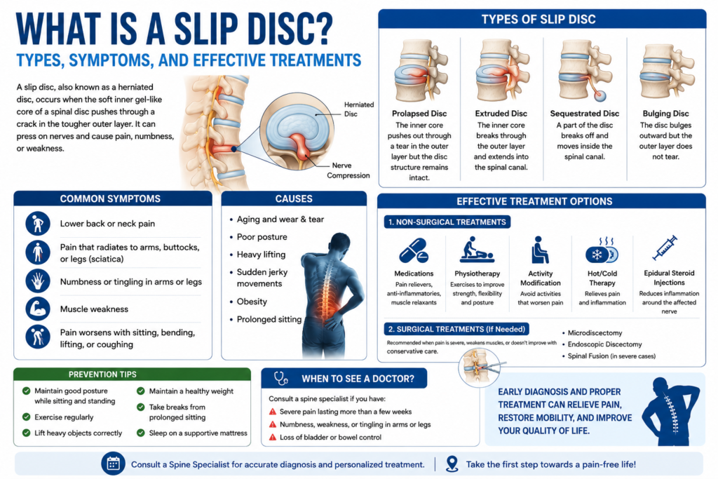 What Is a Slip Disc? Types, Symptoms, and Effective Treatments