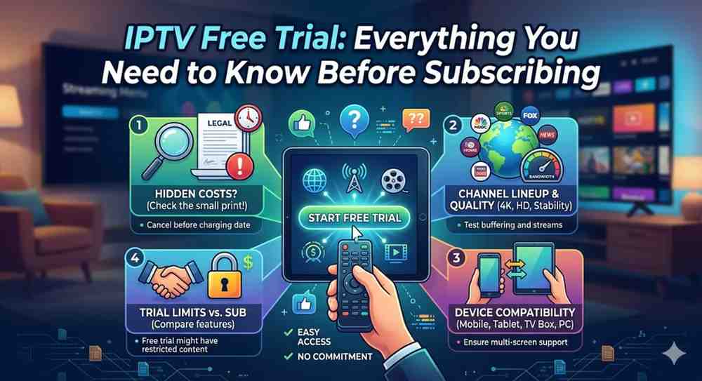 IPTV Free Trial: How to Test IPTV Services Safely Before You Pay