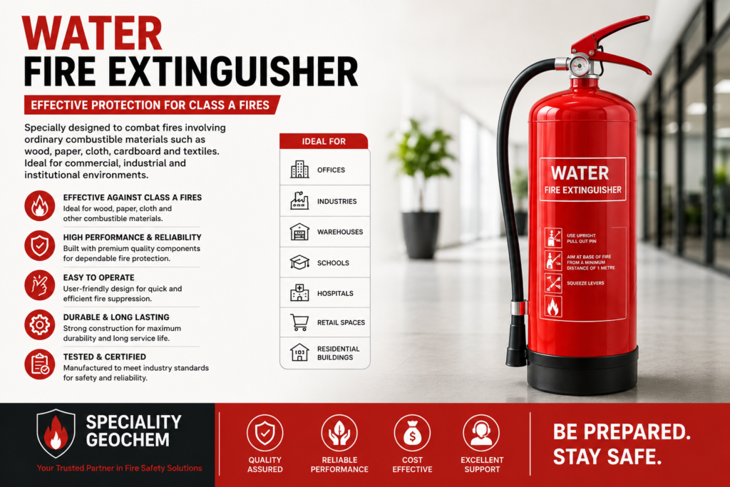 Water Fire Extinguisher Manufacturer in India: Why Every Facility Needs Reliable Class A Fire Protection