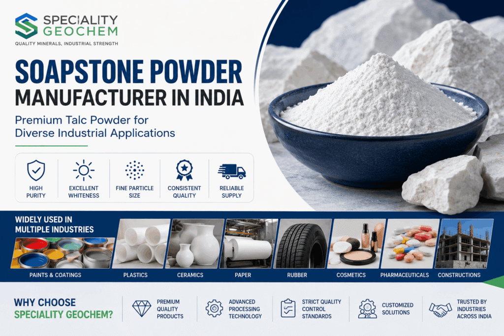 Top Soapstone Powder Manufacturer in India Delivering Quality Talc Solutions for Industrial Growth