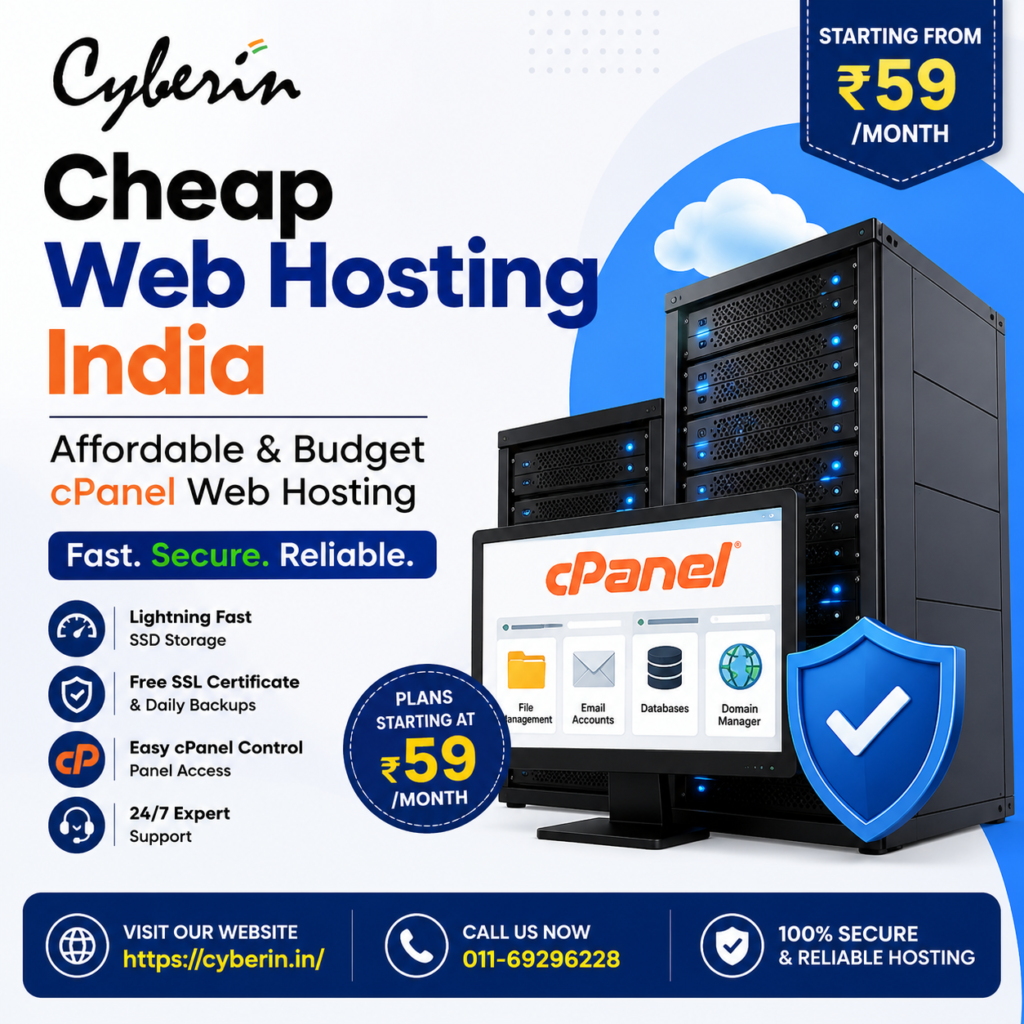 Cheap Web Hosting India | Affordable & Budget cPanel Hosting – Cyberin