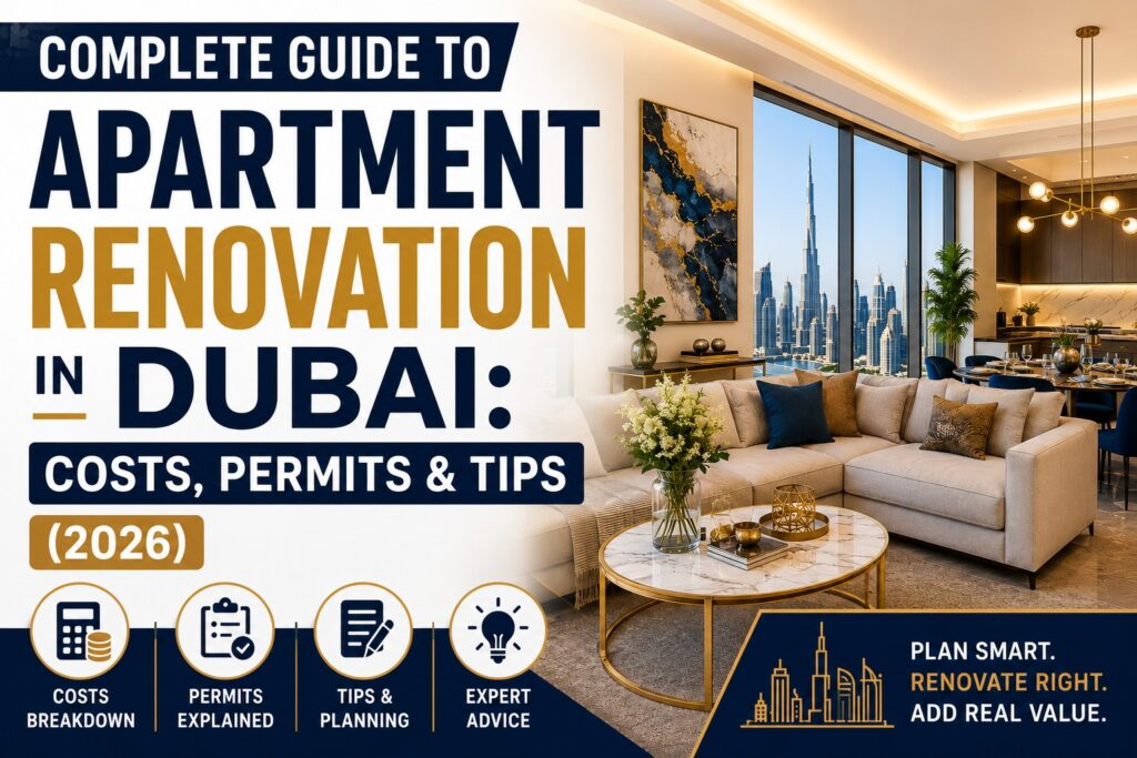 Complete Guide to Apartment Renovation in Dubai: Costs, Permits & Tips (2026)