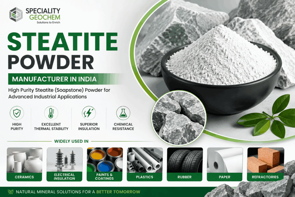 Steatite Powder Manufacturer in India – High-Quality Soapstone Powder for Industrial Applications