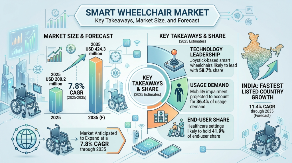 Global Smart Wheelchair Market Forecast 2025–2035: Market Expansion Driven by Aging Populations