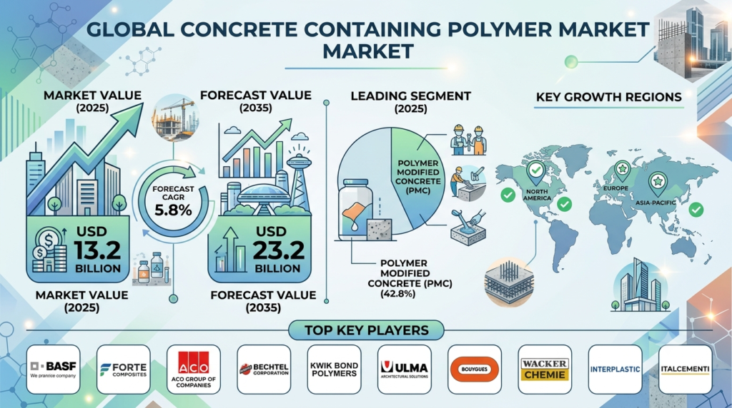 Global Concrete Containing Polymer Market Forecast 2025–2035: Market Expansion Driven by Sustainable Infrastructure