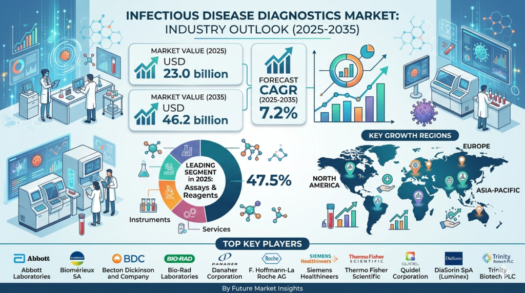 Infectious Disease Diagnostics Market Forecast 2025–2035: Market Expansion Driven by Rising Disease Burden