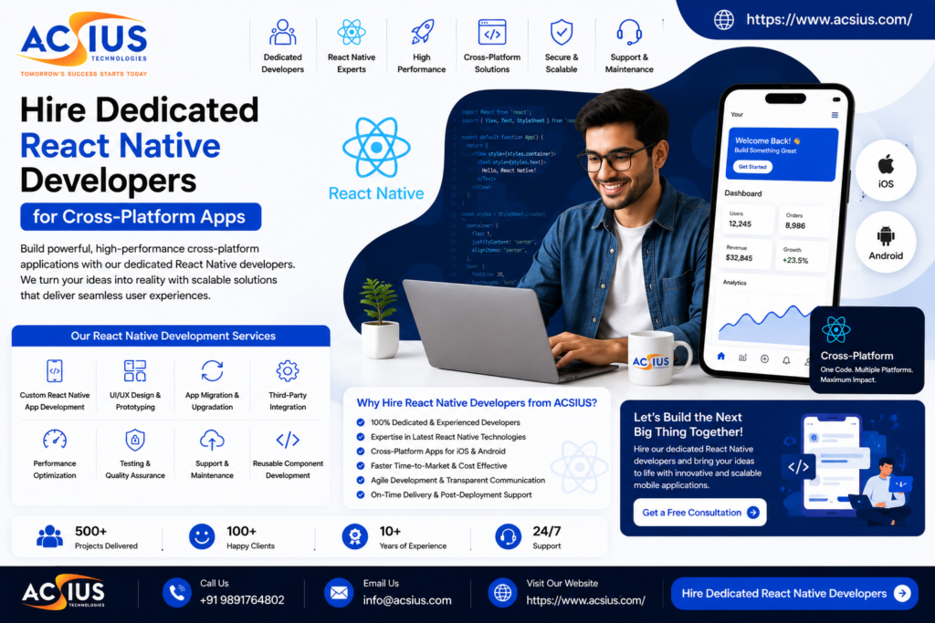 Hire Dedicated React Native Developers for Cross-Platform Apps