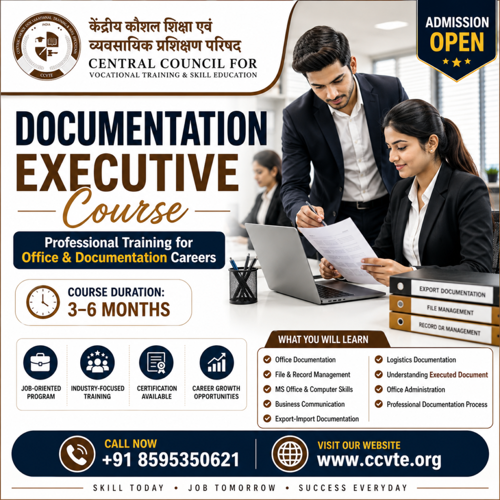 Best Documentation Executive Course After 10th & 12th – Start a Secure Career