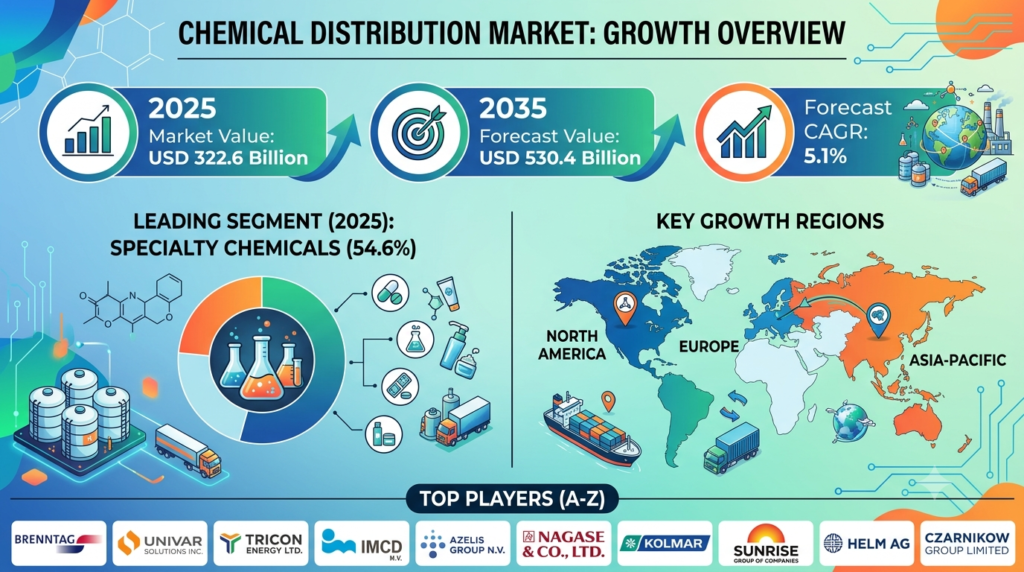 Global Chemical Distribution Market Forecast 2025–2035: Market Expansion Driven by Regulatory Compliance and Key Industry Demand