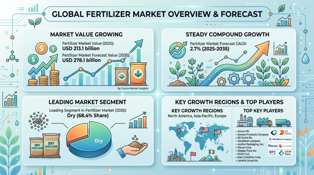 Global Fertilizer Market Forecast 2025–2035: Market Expansion Driven by Food Production Demands and Sustainable Agriculture