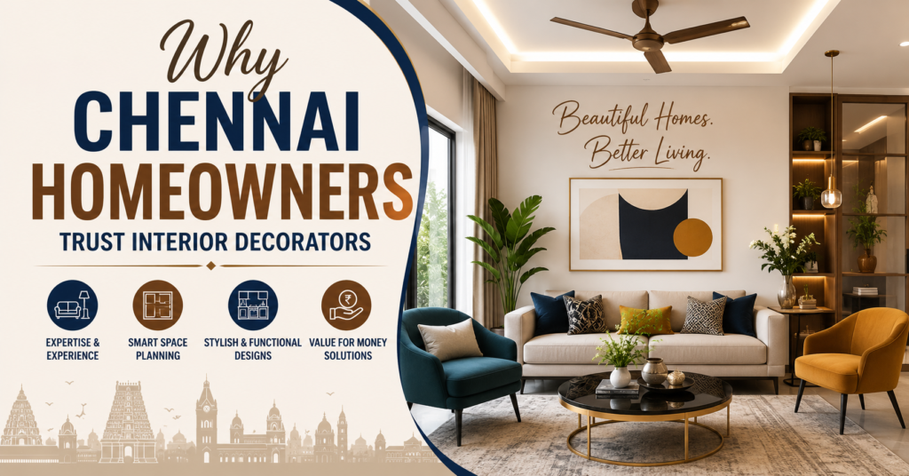 Why Chennai Homeowners Trust Interior Decorators