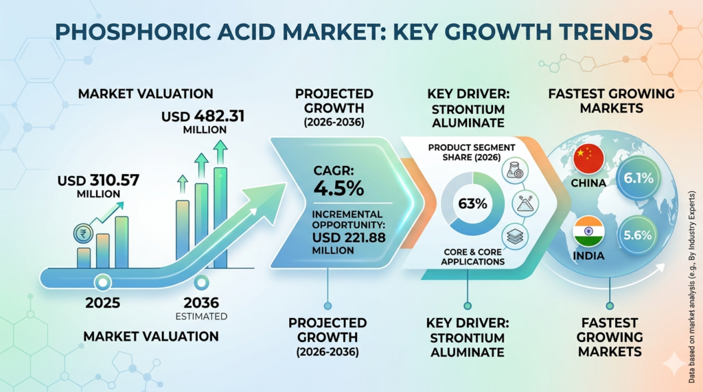 Phosphoric Acid Market Forecast 2026–2036: Market Expansion Driven by Industrial Applications and Quality Advancements