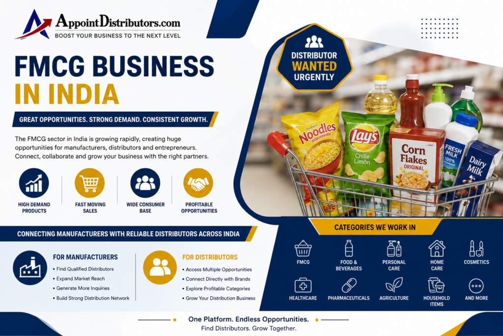 FMCG Business in India – Distributor Wanted Urgently | Get Distributors & Distributorship Business