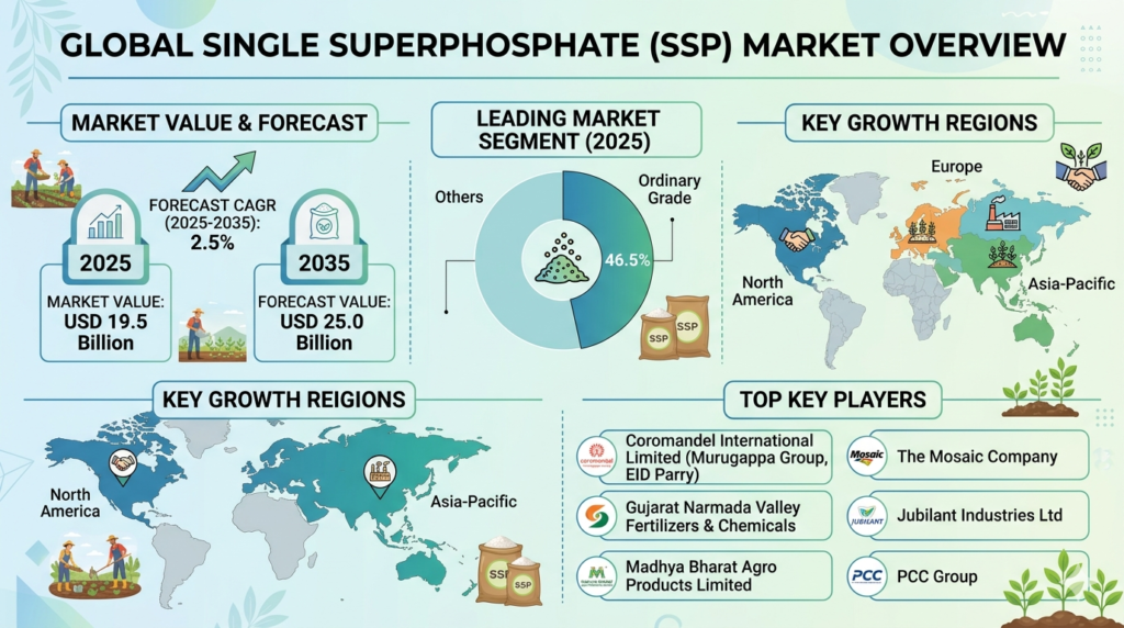 Global Single Superphosphate (SSP) Market Forecast 2025–2035: Market Expansion Driven by Soil Nutrient Management