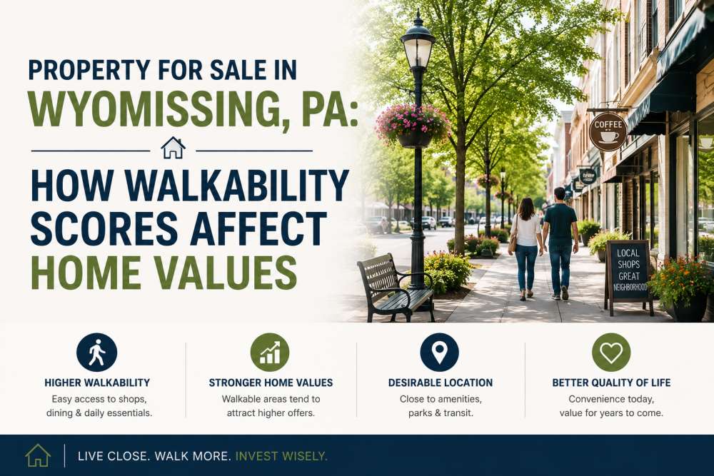 Property for Sale in Wyomissing PA: How Walkability Scores Affect Home Values