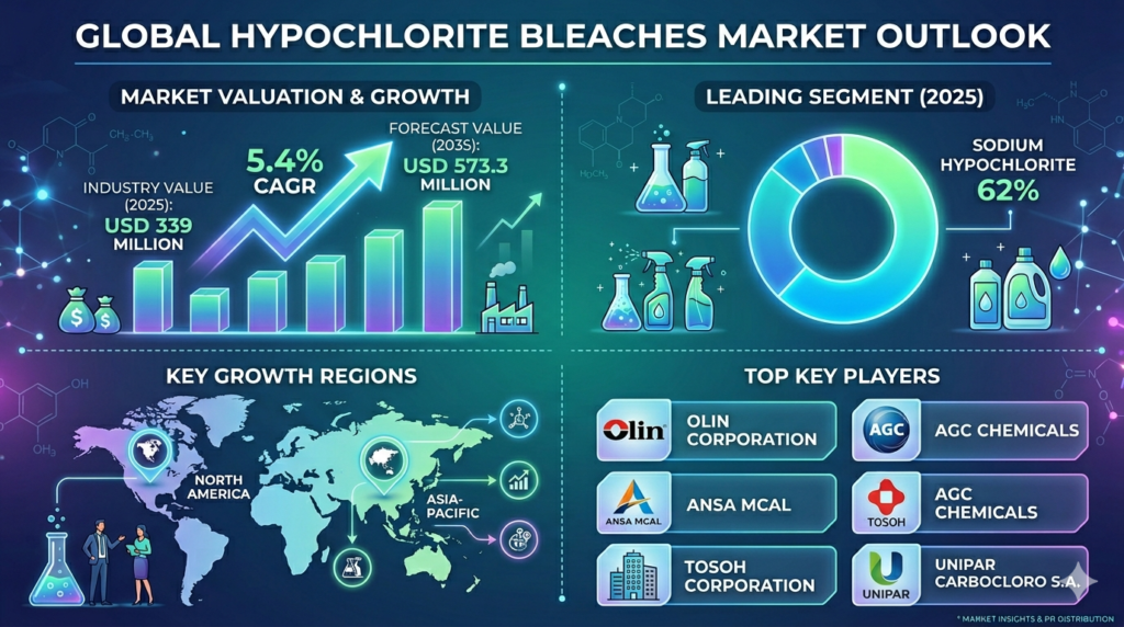 Hypochlorite Bleaches Market Forecast 2026–2036: Market Expansion Driven by Sanitation Regulations
