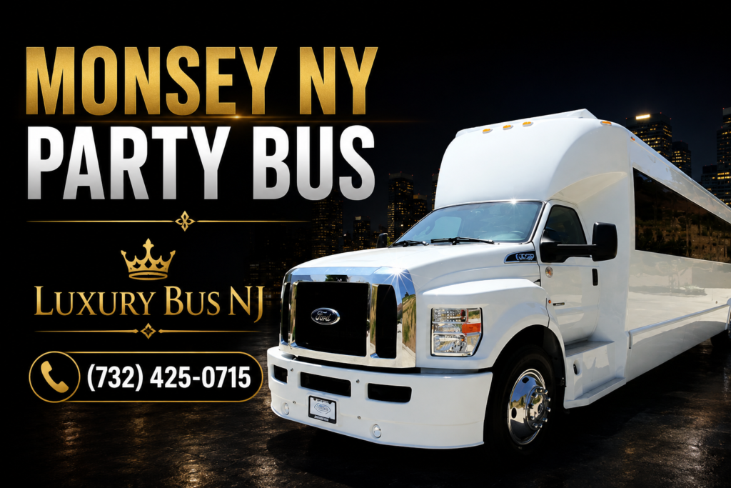 Party Bus Rental in Monsey NY, Berkeley Heights NJ, Saddle River NJ & Westfield NJ — Luxury on Wheels from Luxury Bus NJ