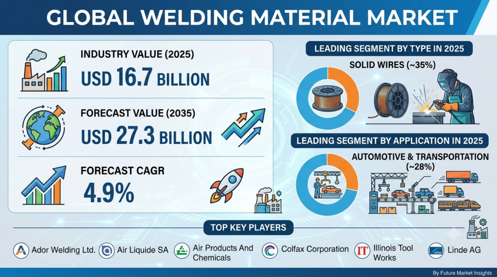 Global Welding Materials Market Forecast 2025–2035: Industrial Automation and Infrastructure Surges Accelerate Market
