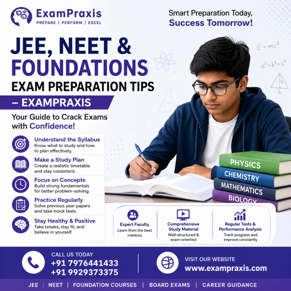 JEE, NEET & Foundations Exam Preparation Tips – ExamPraxis