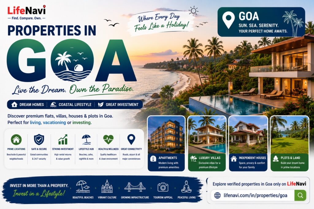 Properties in Goa: Finding Your Dream Home in India’s Loved Coastal Destination | LifeNavi