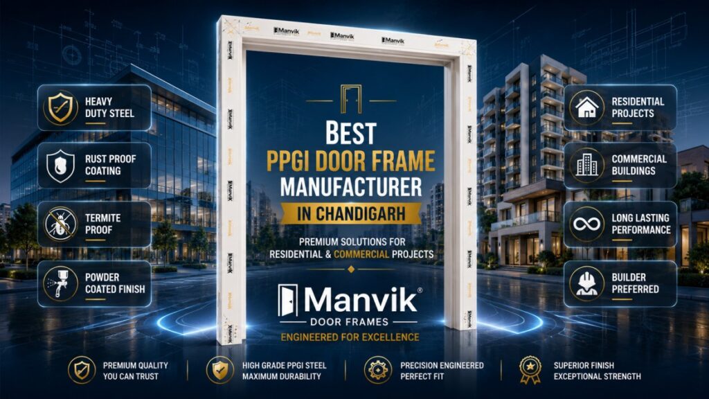 PPGI Door Frame Manufacturer in Chandigarh – Premium Quality Solutions by Manvik Door Frames