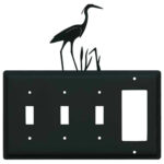 Heron Black Wall Plate Covers for Modern Home Decor