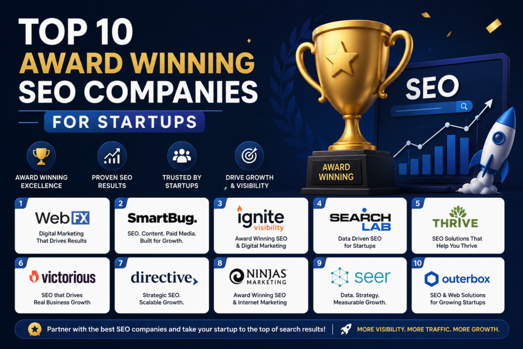 Top 10 Award Winning SEO Companies for Startups