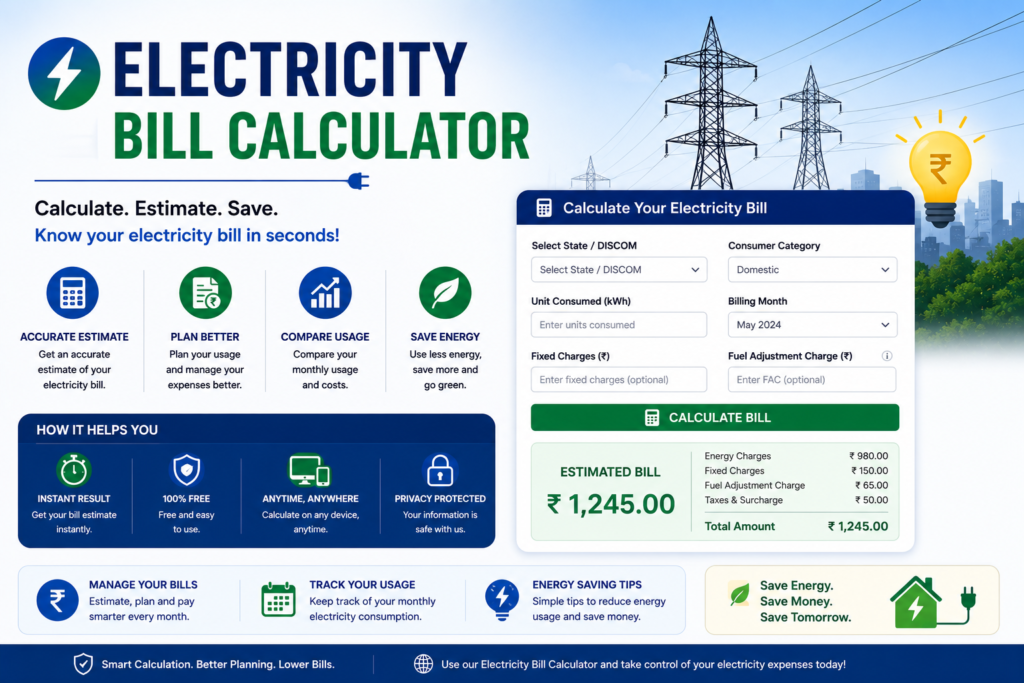 Electricity Bill Calculator for 2000W Geyser Monthly Cost