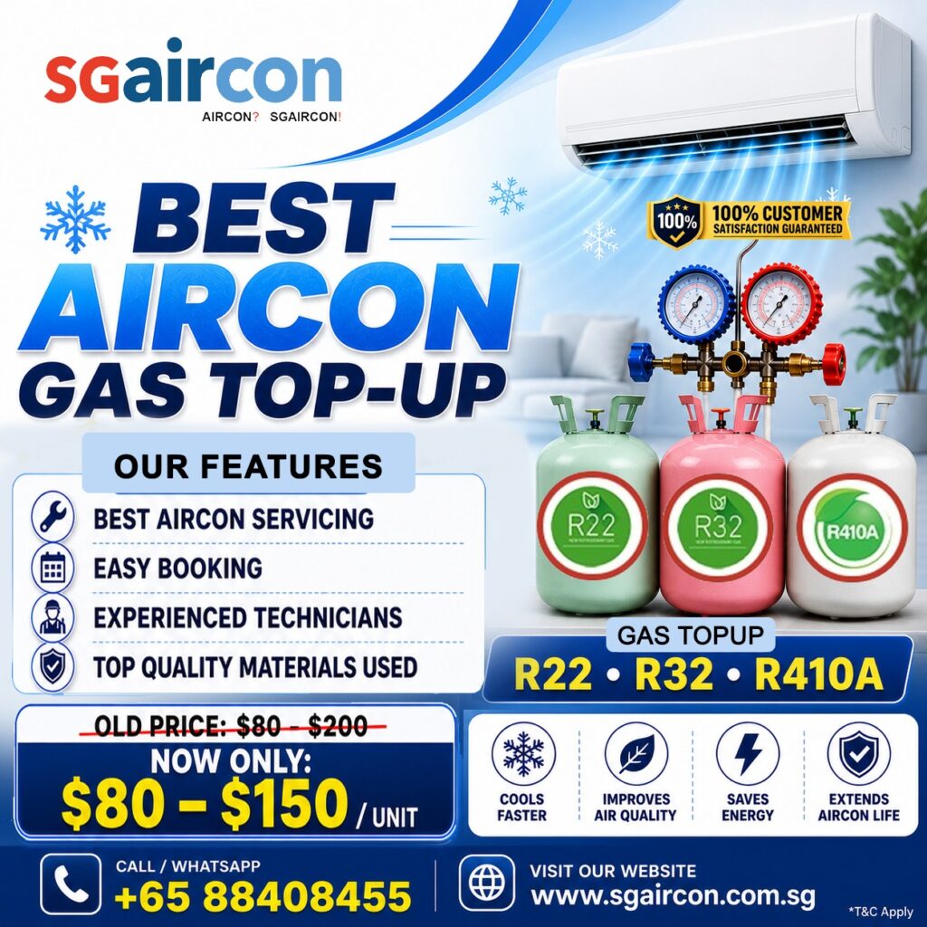 Aircon Gas Top-Up Service in Singapore