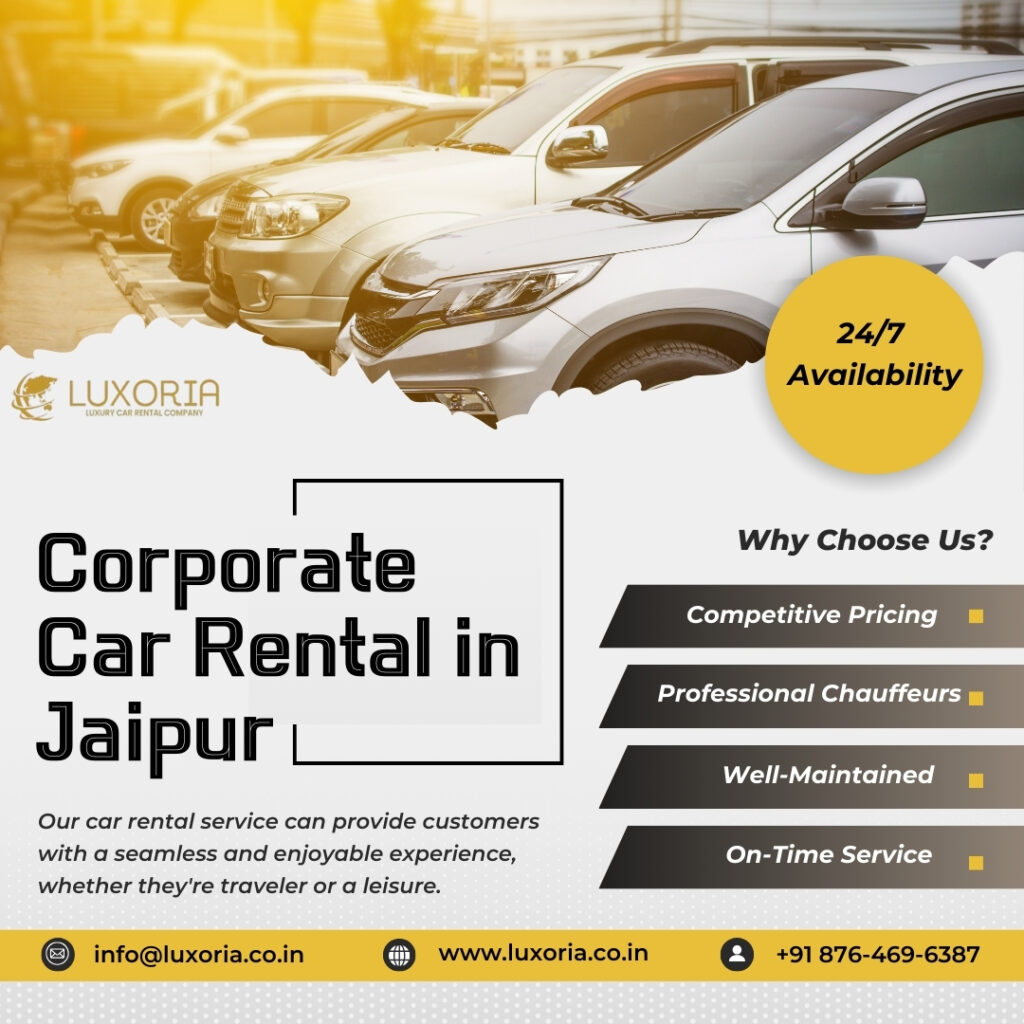 Corporate Car Rental in Jaipur for Hassle-Free Commutes