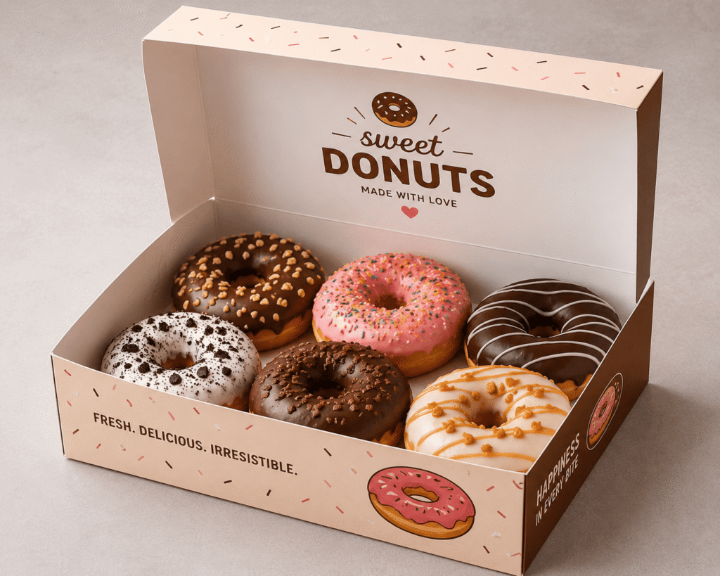 Custom Donut Box – Premium Printed Packaging for Fresh & Delicious Donuts