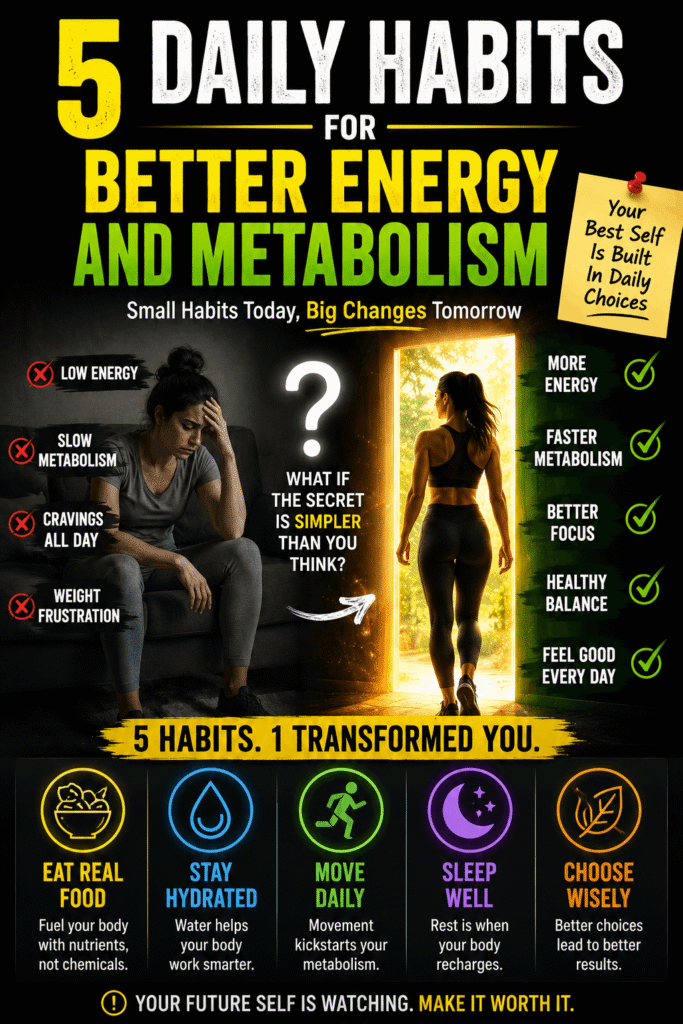 5 Daily Habits for Better Energy and Metabolism
