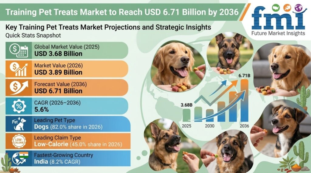 Training Pet Treats Market to Reach USD 6.71 Billion by 2036