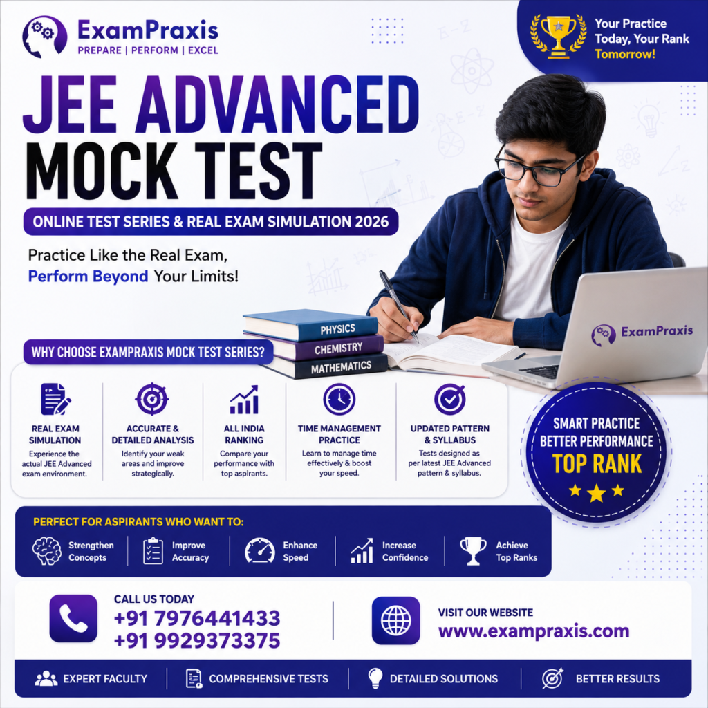 JEE Advanced Mock Test – Online Test Series & Real Exam Simulation 2026 – ExamPraxis