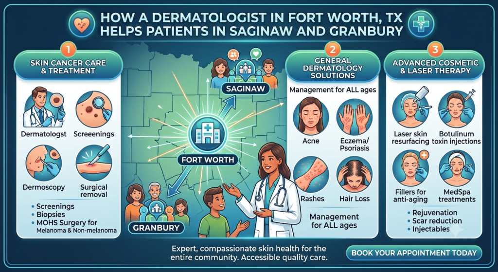 How a Dermatologist in Fort Worth TX Helps Patients in Saginaw and Granbury