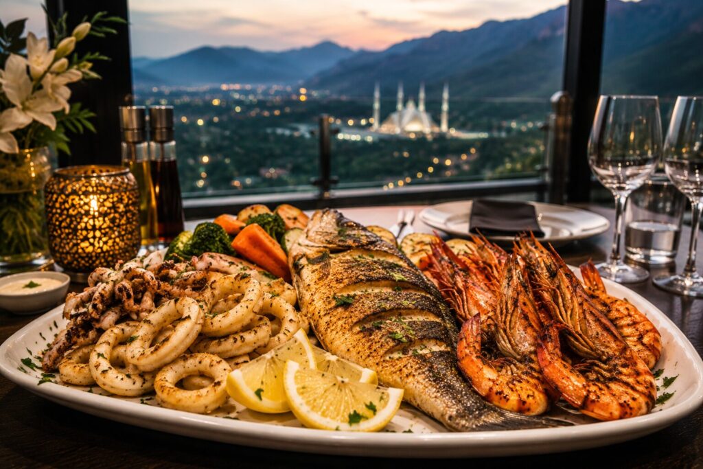 Best Seafood at The Dome Restaurant in Islamabad