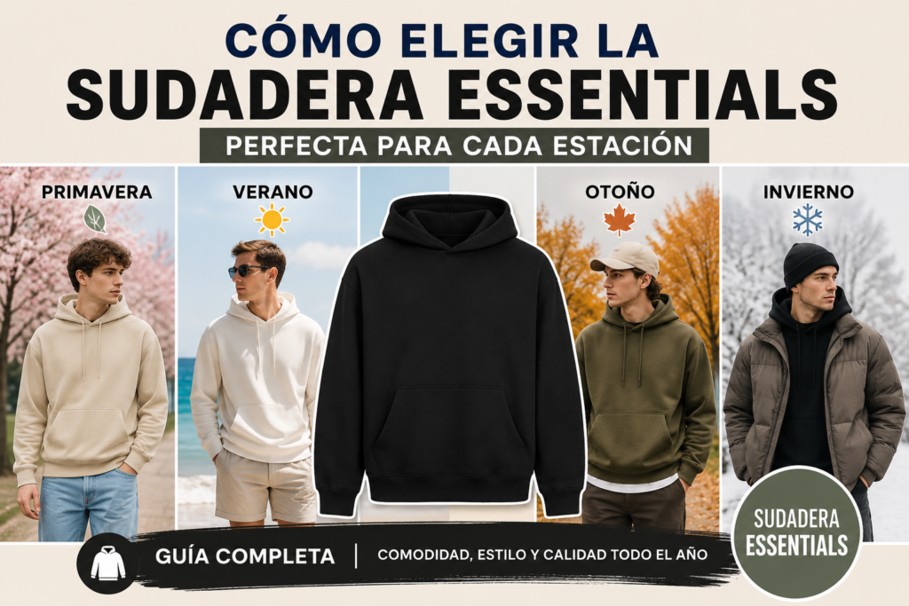 Cómo Elegir la Sudadera Essentials Perfecta para Cada Estación