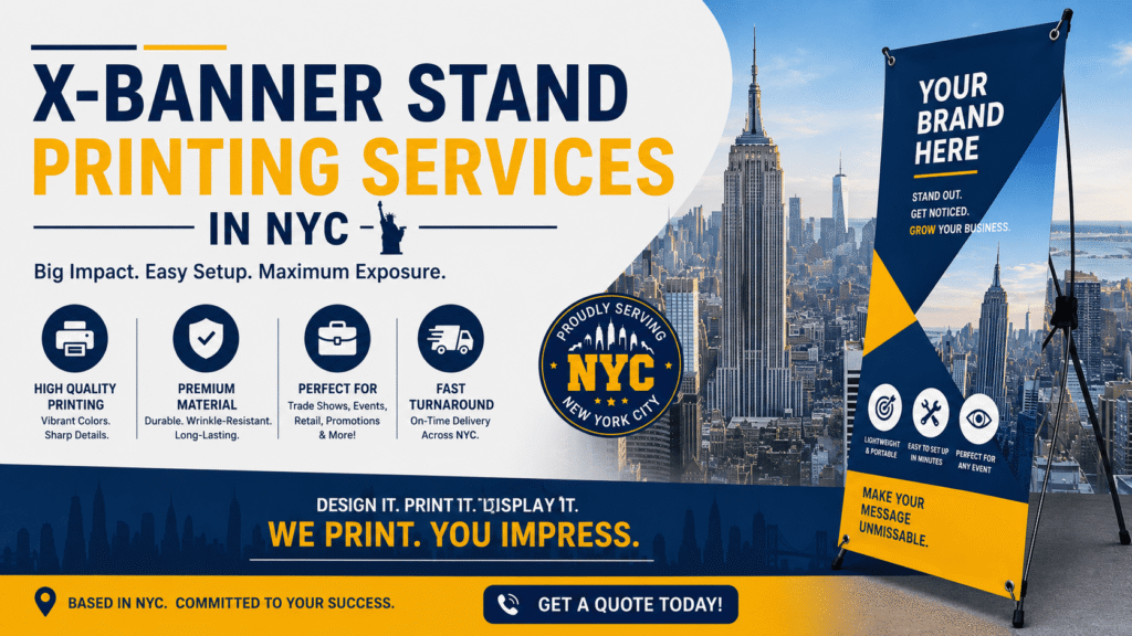 X-Stand Banner Printing in NYC: Your Complete Guide from Print Standard Point