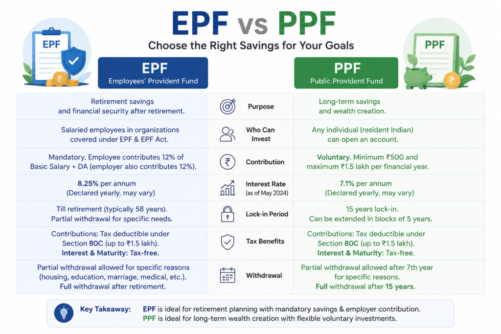 EPF vs PPF – Which Retirement Plan Is Better for Your Financial Future?