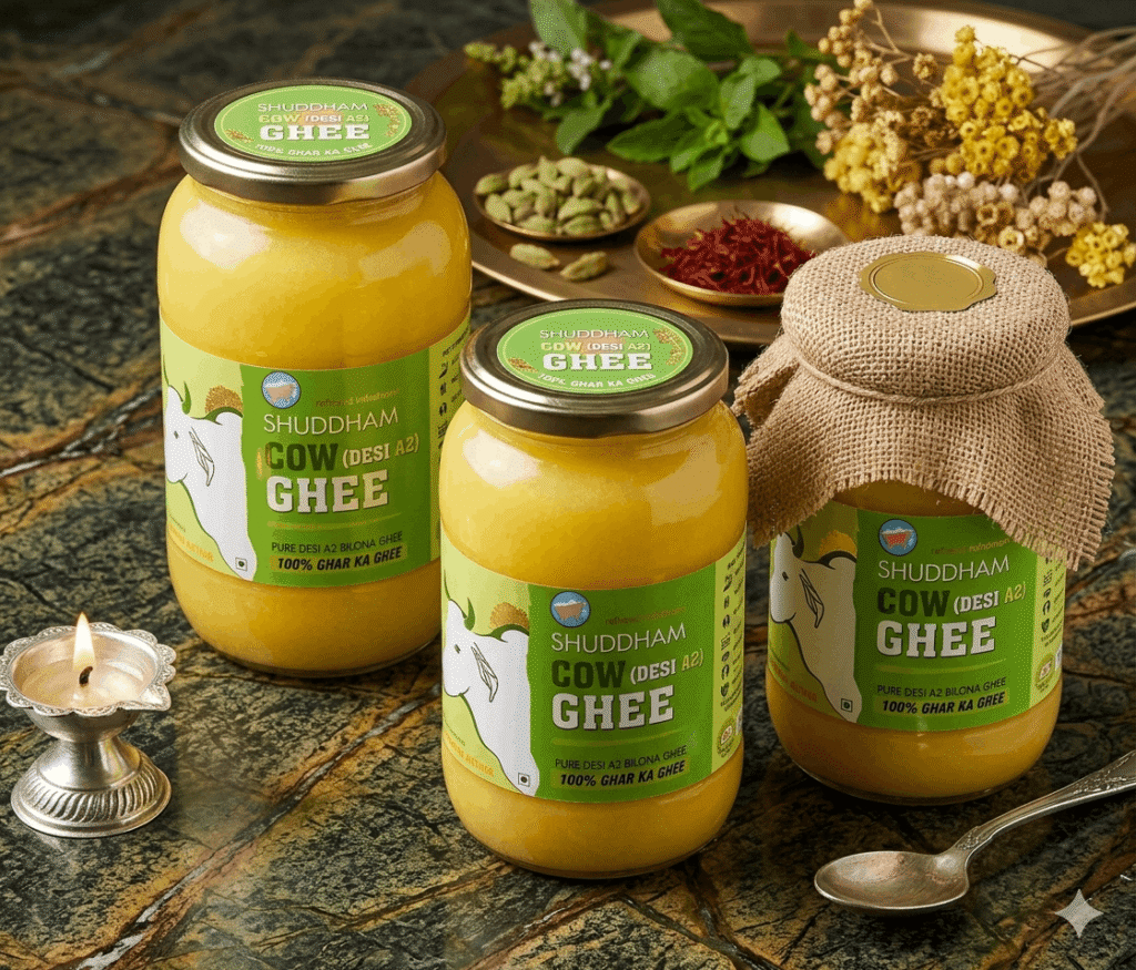 3 Ltrs Shuddham Organics Pure A2 Ghee – Enjoy Pure Goodness with Every Spoonful