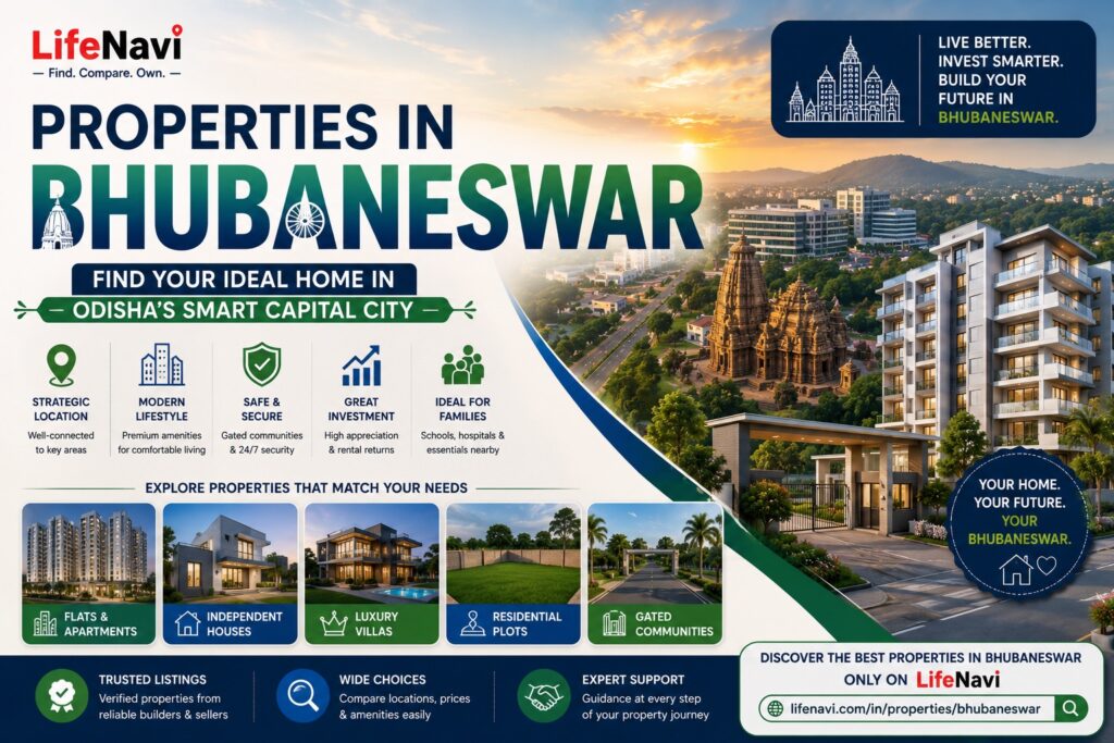 Properties in Bhubaneswar: Find Your Ideal Home in Odisha’s Smart Capital City | LifeNavi