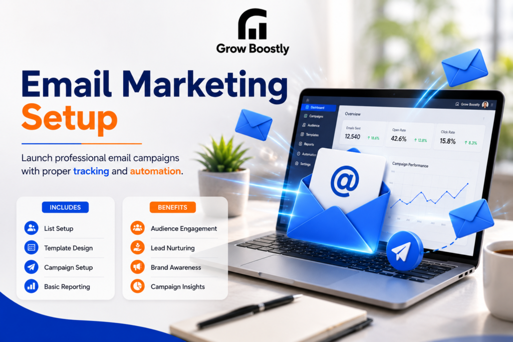 Email Marketing Setup Services by GrowBoostly – Build Stronger Customer Relationships and Increase Sales