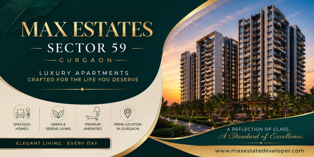 Max Estates Sector 59 Gurgaon – Premium Luxury Apartments Offering a New Standard of Urban Living