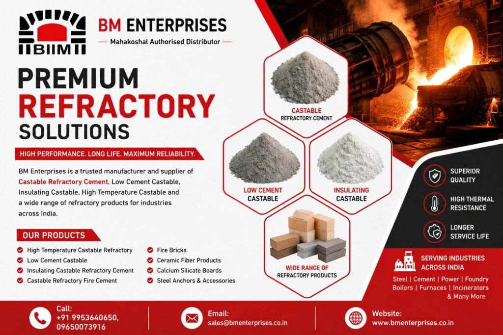Who Is the Best Castable Refractory Cement Manufacturer and Supplier in India? BM Enterprises